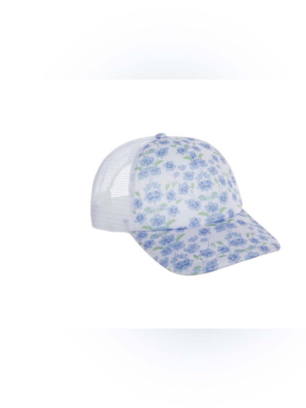 Floral Mesh Trucker Hat - Blue NEW